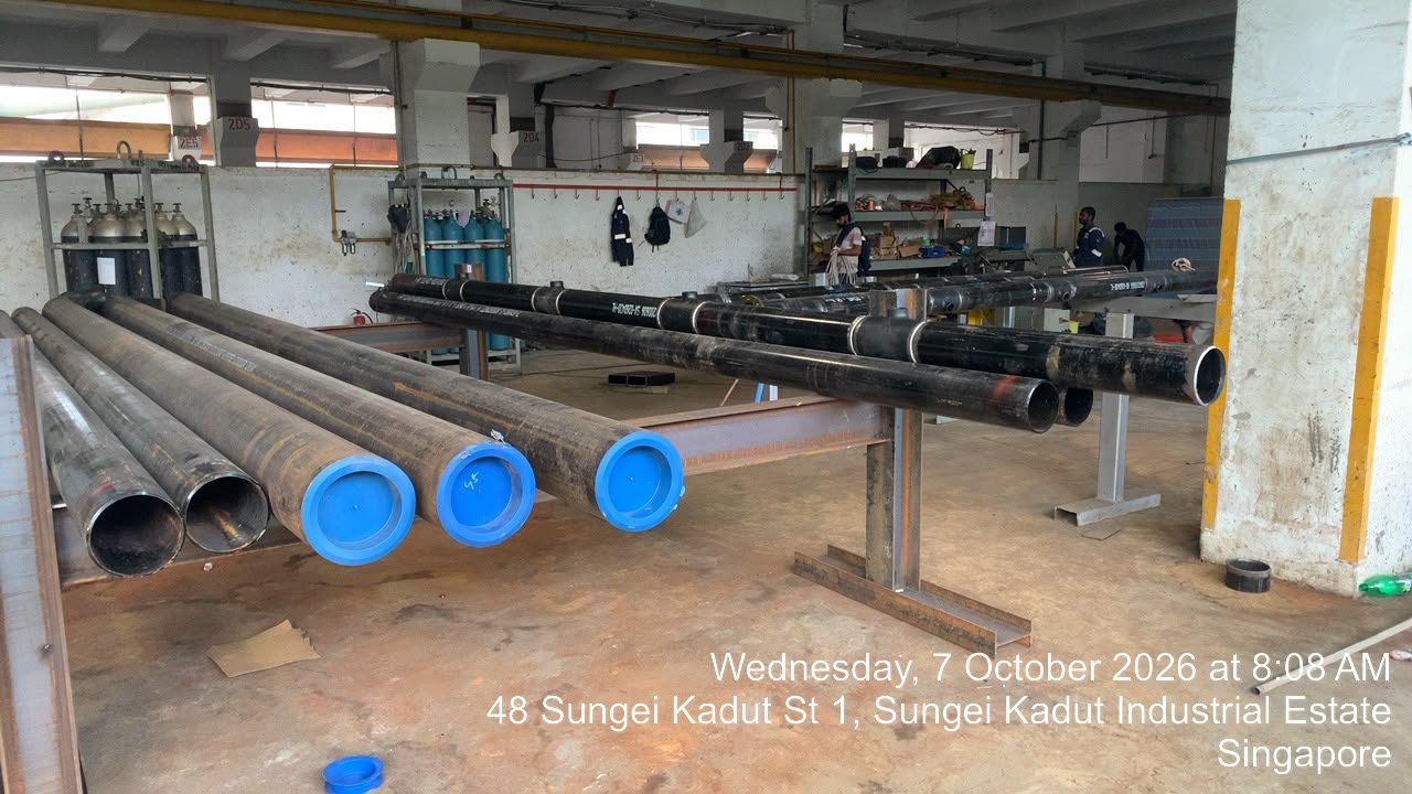 Organized storage and staging racks for pipe raw materials